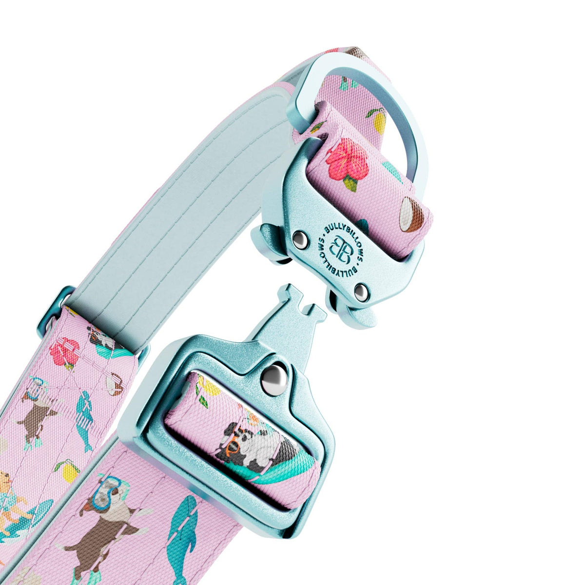 MOXEN 漠尋 犬用項圈商品照-4cm LIGHTER COLLAR|輕量項圈-BalmyBillows Pink 細節#顏色_BalmyBillows Pink