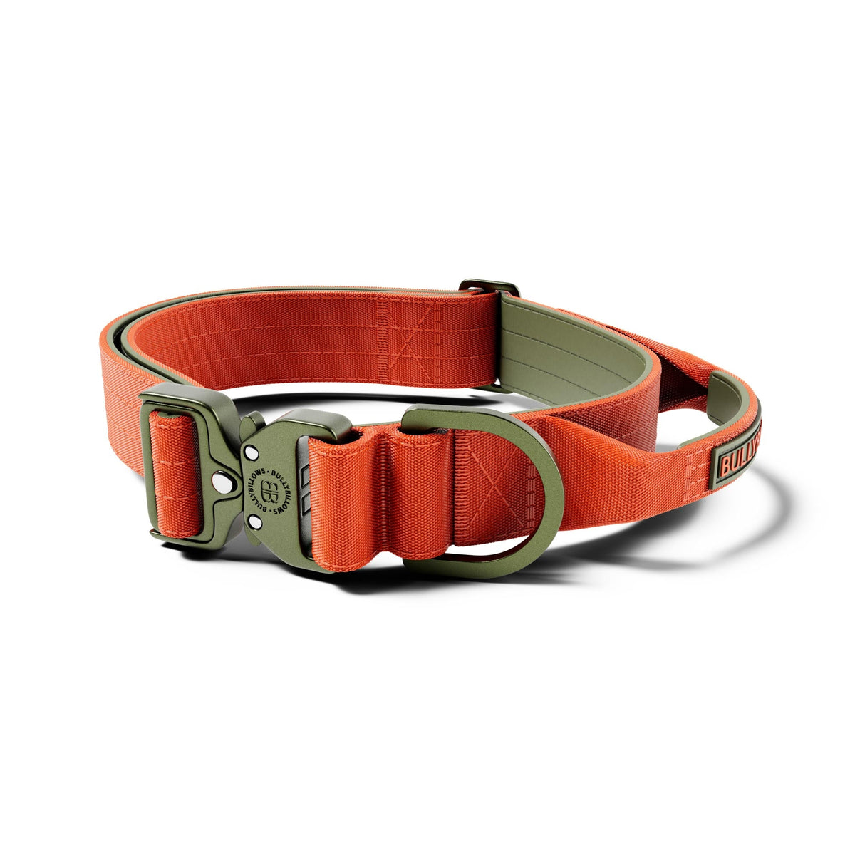 MOXEN 漠尋 犬用項圈商品照-4cm LIGHTER COLLAR|輕量項圈-橘&軍綠#顏色_橘&軍綠