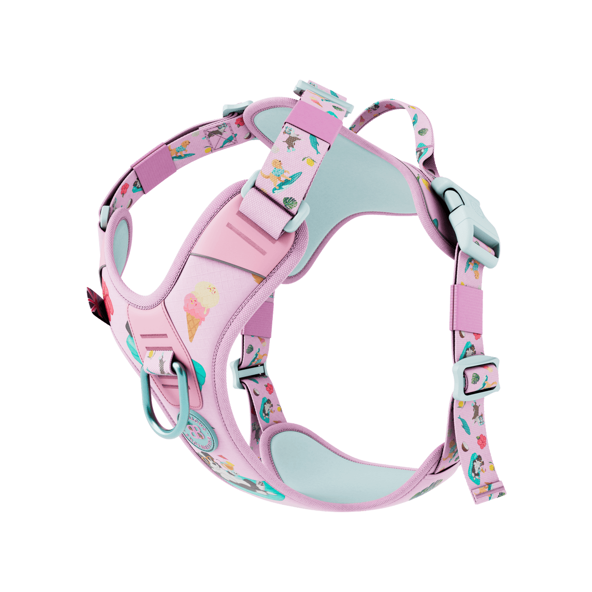 MOXEN 漠尋 犬用胸背商品照-Hurricane Harness|颶風胸背-BalmyBillows Pink#顏色_BalmyBillows Pink