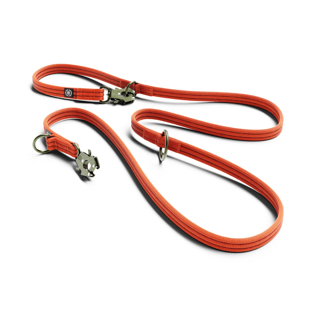 MOXEN 漠尋 犬用牽繩商品照-2m Versatile Lead|多功能牽繩-橘&軍綠#顏色_橘&軍綠
