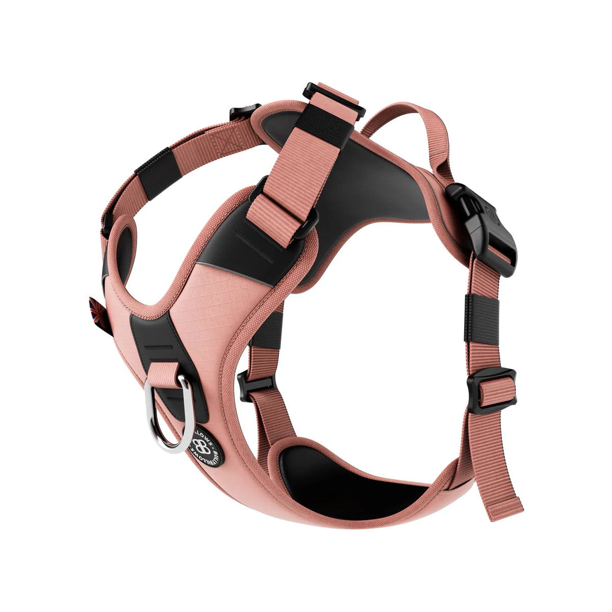 MOXEN 漠尋 犬用胸背商品照-Hurricane Harness|颶風胸背-粉#顏色_粉