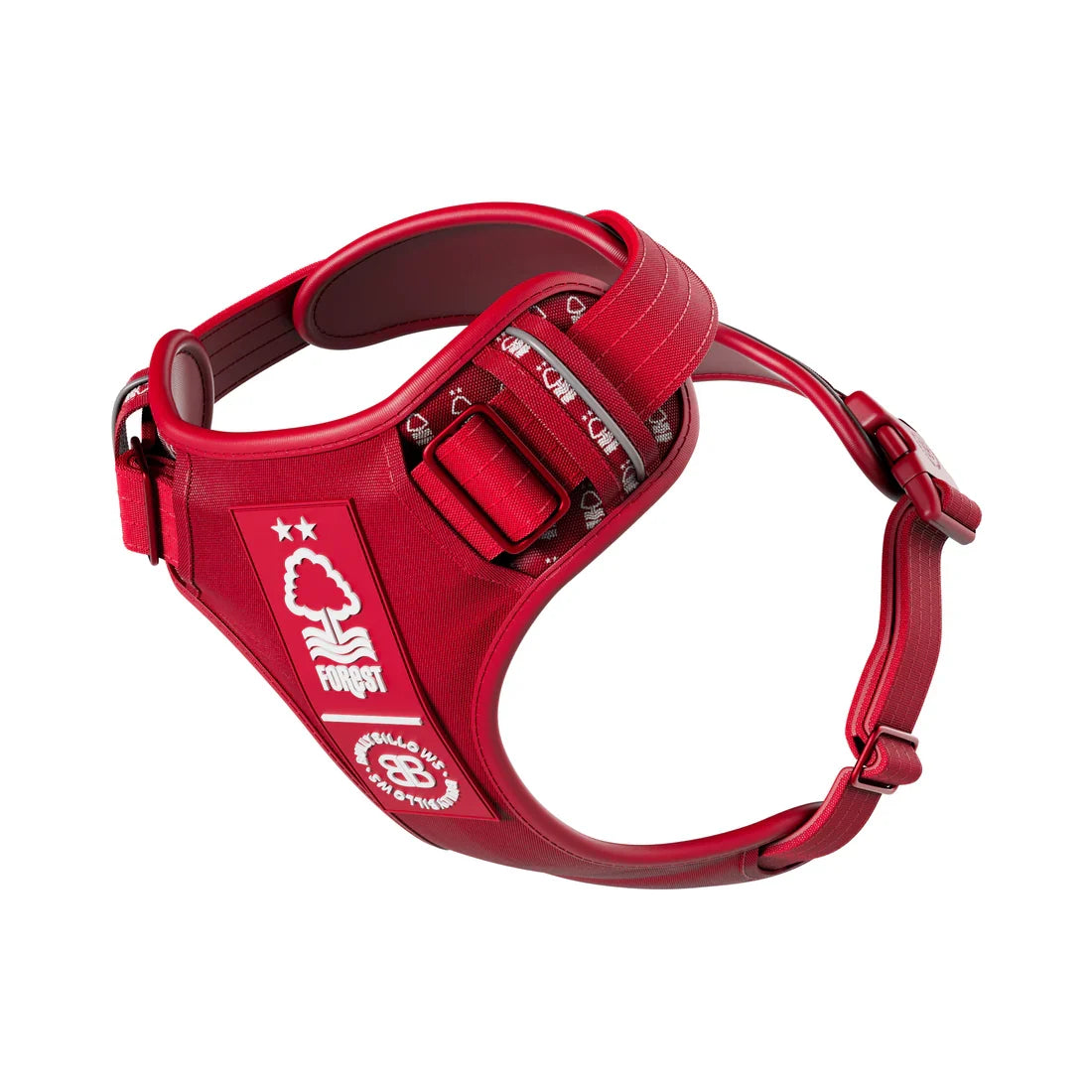 MOXEN 漠尋 犬用胸背商品照-Comfort Harness|舒適胸背 Nottingham Forest 紅韻限定