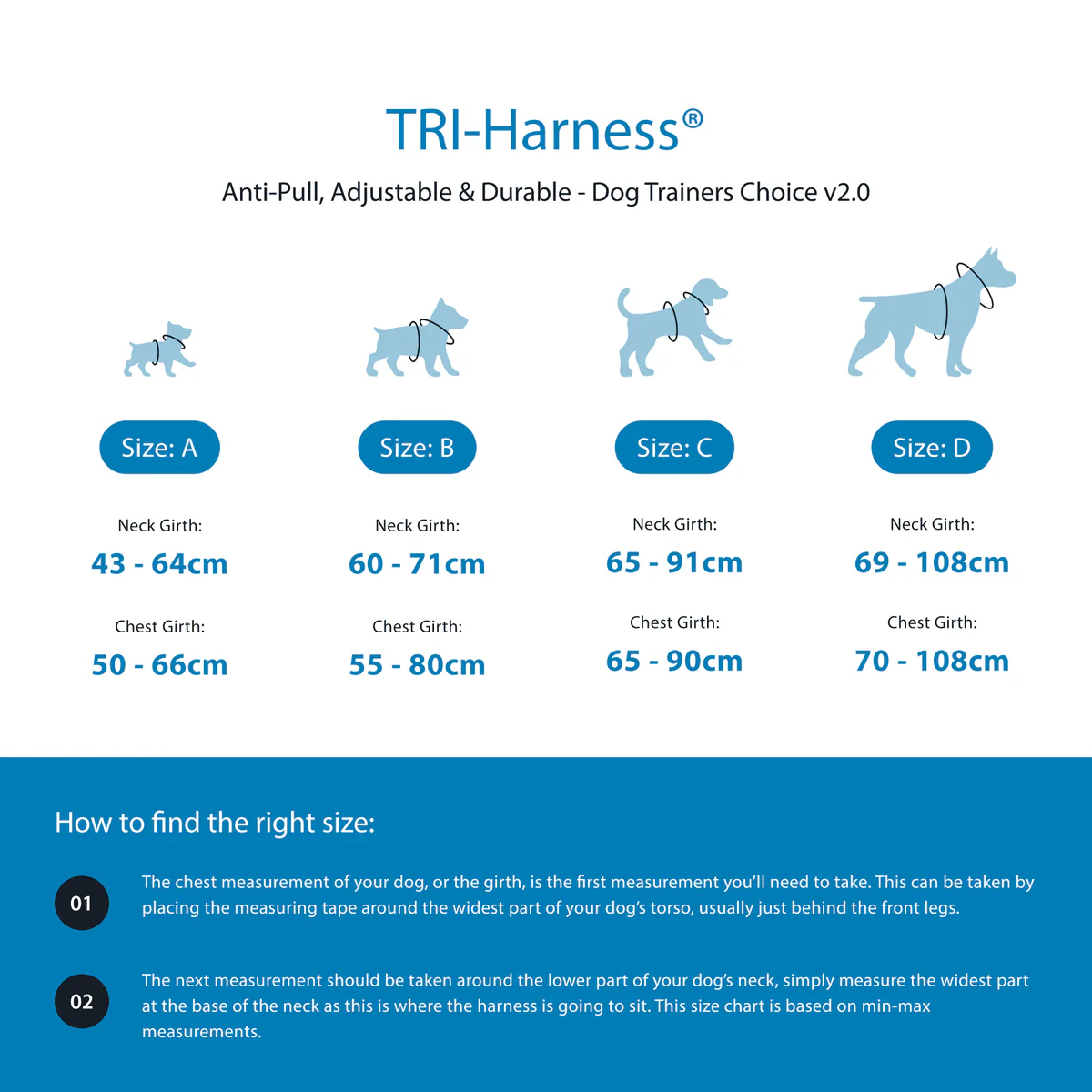 防暴衝H型(專利)-TRI-Harness® / 中型犬以上適用
