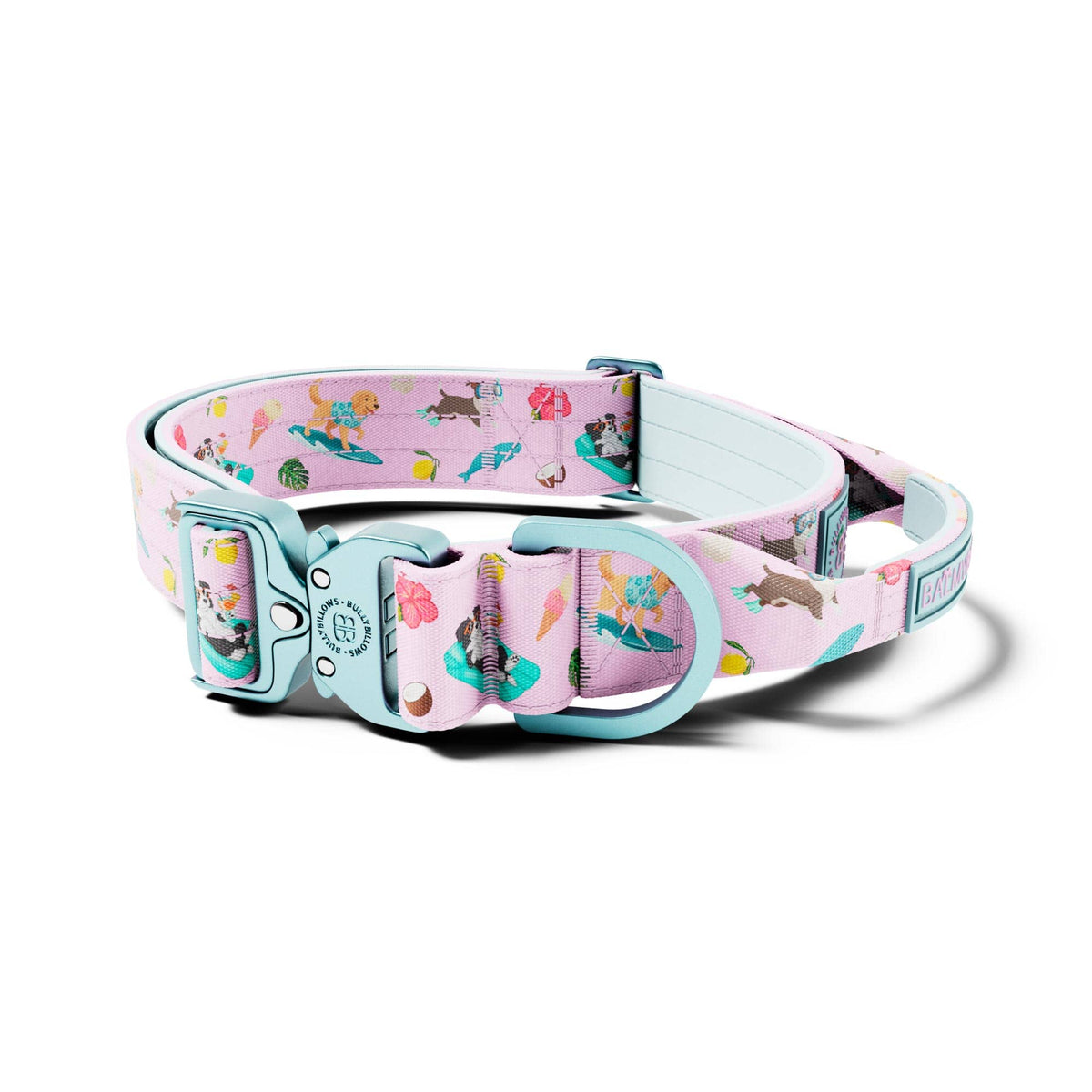 MOXEN 漠尋 犬用項圈商品照－4cm LIGHTER COLLAR｜輕量項圈－BalmyBillows Pink#顏色_BalmyBillows Pink
