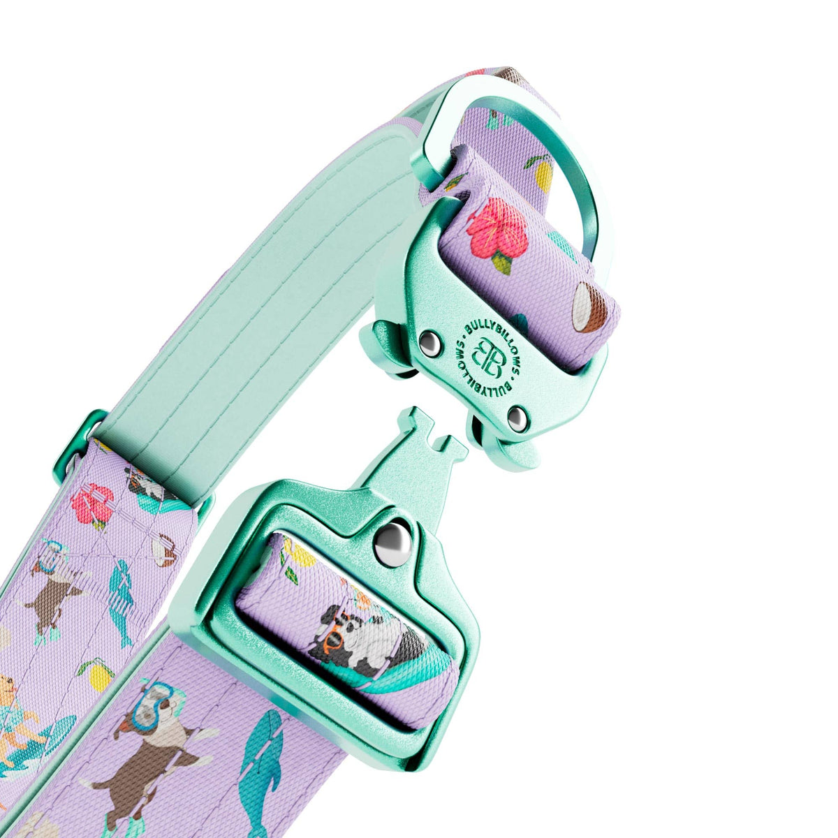 MOXEN 漠尋 犬用項圈商品照－4cm LIGHTER COLLAR｜輕量項圈－BalmyBillows Purple 細節#顏色_BalmyBillows Purple