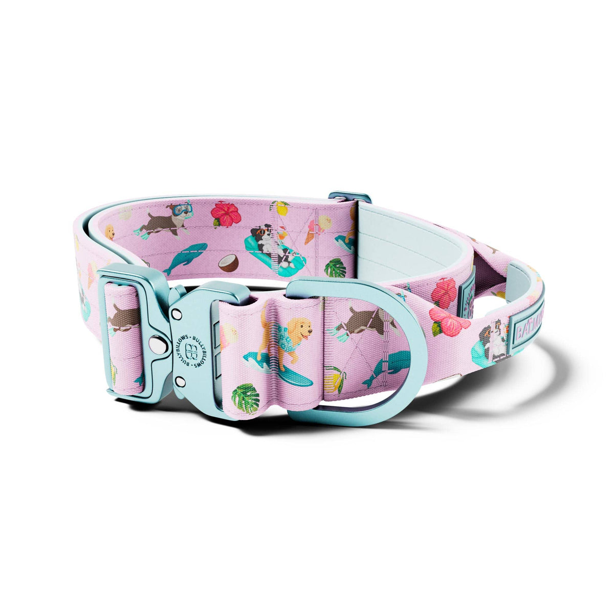 MOXEN 漠尋 犬用項圈商品照－5cm LIGHTER COLLAR｜輕量項圈－BalmyBillows Pink#顏色_BalmyBillows Pink