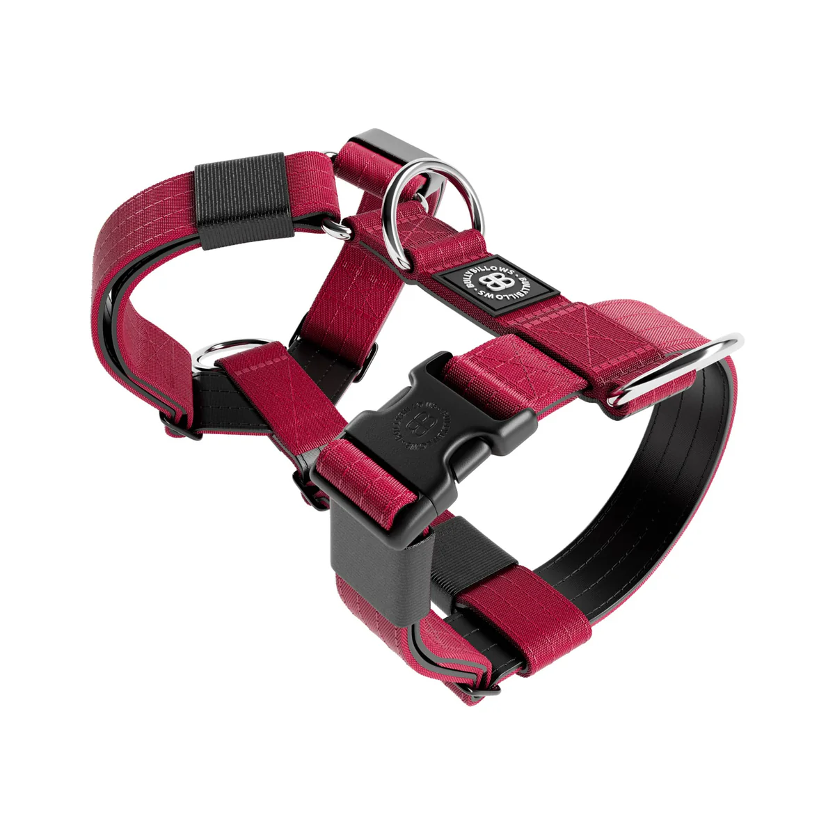 MOXEN 漠尋 犬用胸背商品照－TRI-Harness®｜H型防暴衝胸背－酒紅#顏色_酒紅