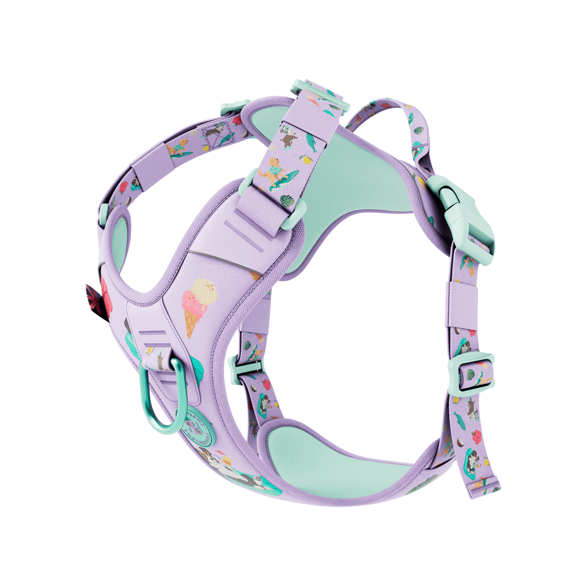 MOXEN 漠尋 犬用胸背商品照－Hurricane Harness｜颶風胸背－BalmyBillows Purple#顏色_BalmyBillows Purple