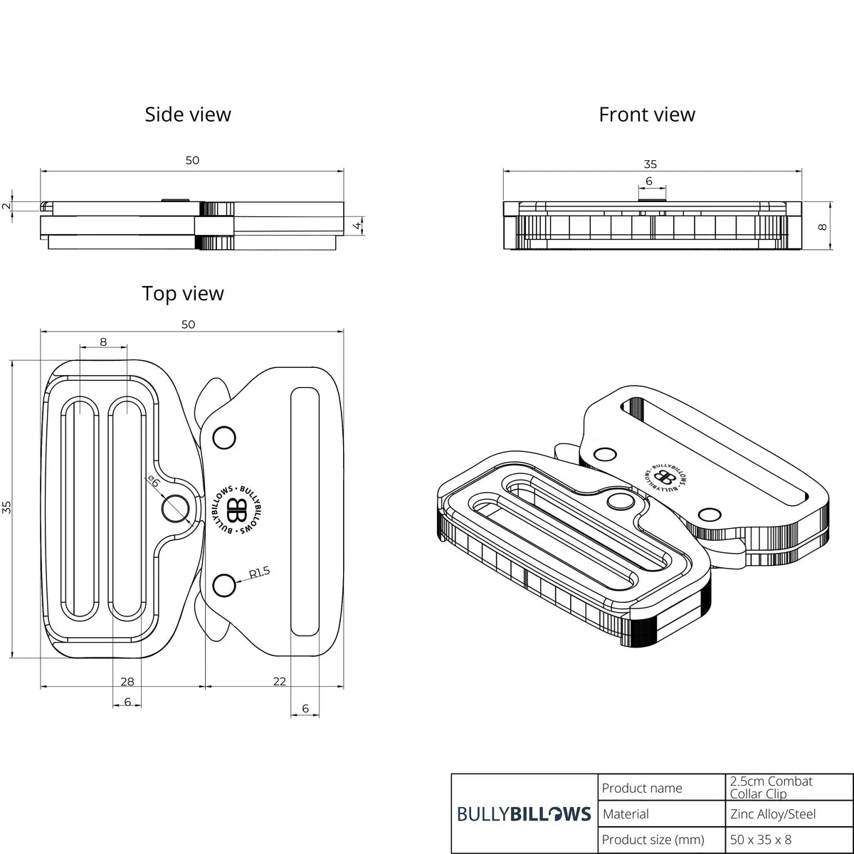 2.5 Lighter Collar｜輕量項圈－黑